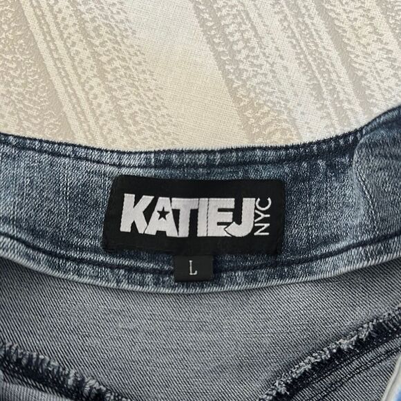 Katie J NYC Denim Ruffle Girls Skirt - Size L - Picture 4 of 6